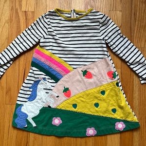 Boden horse rainbow tunic size 5/6